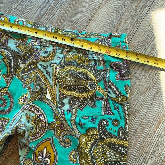 ETRO Paisley Print Pants in Green Purple Yellow 48 ITALY / 10 US - Picture 11 of 11